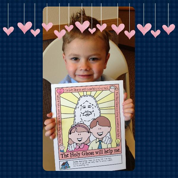 The Holy Ghost Will Help Me poster and coloring page
