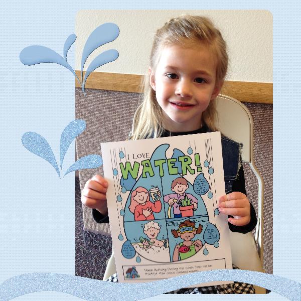CREATION Activity Ages 1-5 I Love Water!Jesus Created Water (poster or coloring page)