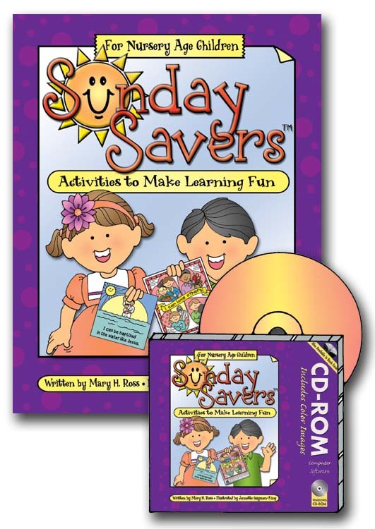 Sunday Savers: Behold Your Little Ones - Nursery activities book or CD-ROM, primary partners, gospelgrabbag.com