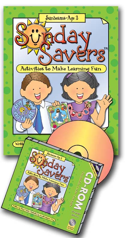 Book / CD-ROM: Sunday Savers: Sunbeams, Manual 1 lesson-match activities, gospelgrabbag.com