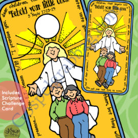Guardian Angel "Behold Your Little Ones" doorknob sign