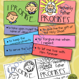 BAPTISM Activity: Baptismal Promises (two-sided puzzle) Come Follow Me – Primary and Home, family home evening