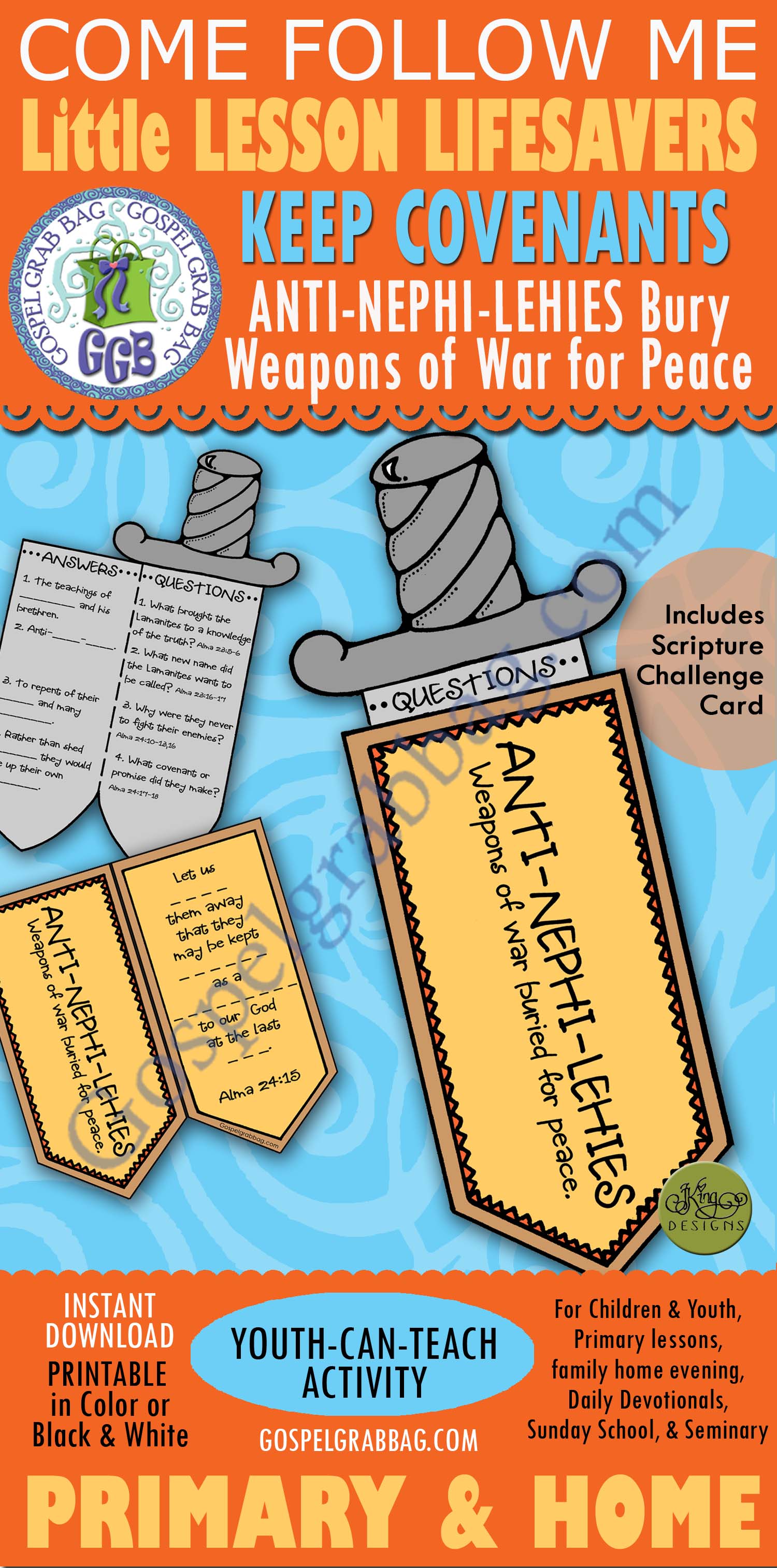 Book of Mormon – Anti-Nephi-Lehies Weapons of War Buried For Peace QUIZ