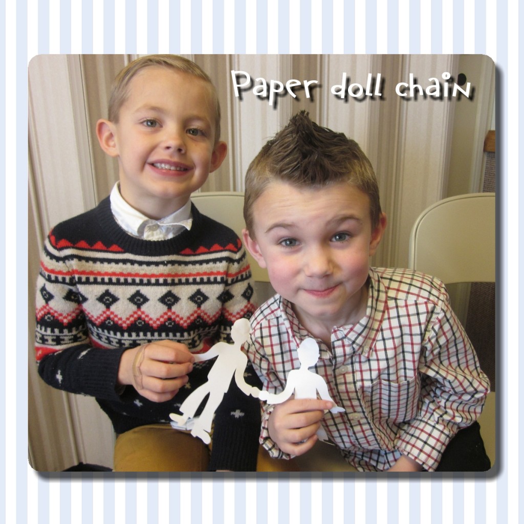 I AM A CHILD OF GOD: choose the right a, lesson 3, paper doll chain, gospelgrabbag.com