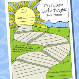 Youth goal activity - My Future Looks Bright planner