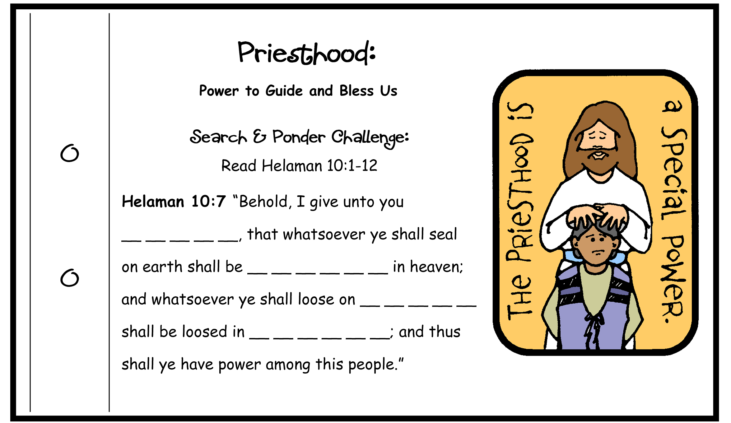 Priesthood SCRIPTURE CHALLENGE CARD