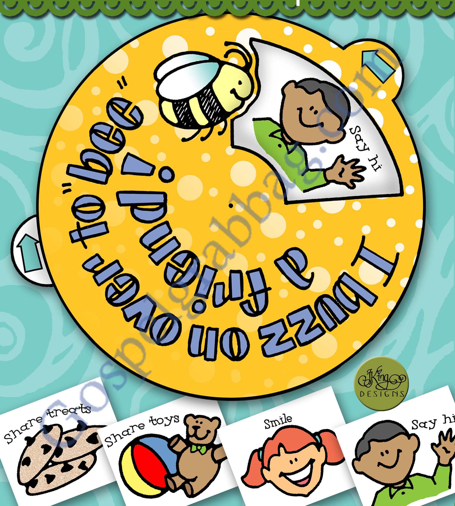 I Can “Bee” a Friend Friendship Window Wheel
