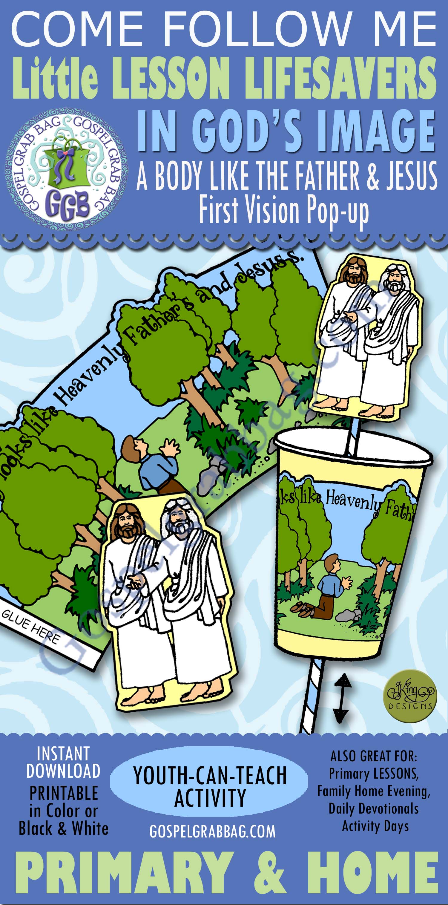 $1.50 Little LESSON LIFESAVER Activity for Come Follow Me – Primary and Home (family home evening), LDS, Christian, Bible Study