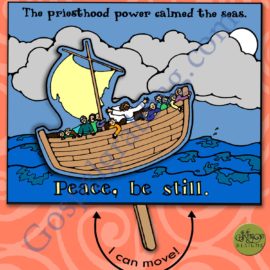 "Peace, be still." Calming the Seas moving ship scene