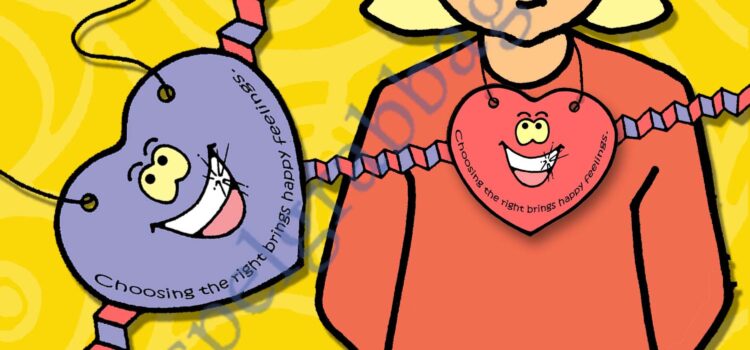 CHOOSING THE RIGHT Brings Happy Feelings happy heart medallion ACTIVITY
