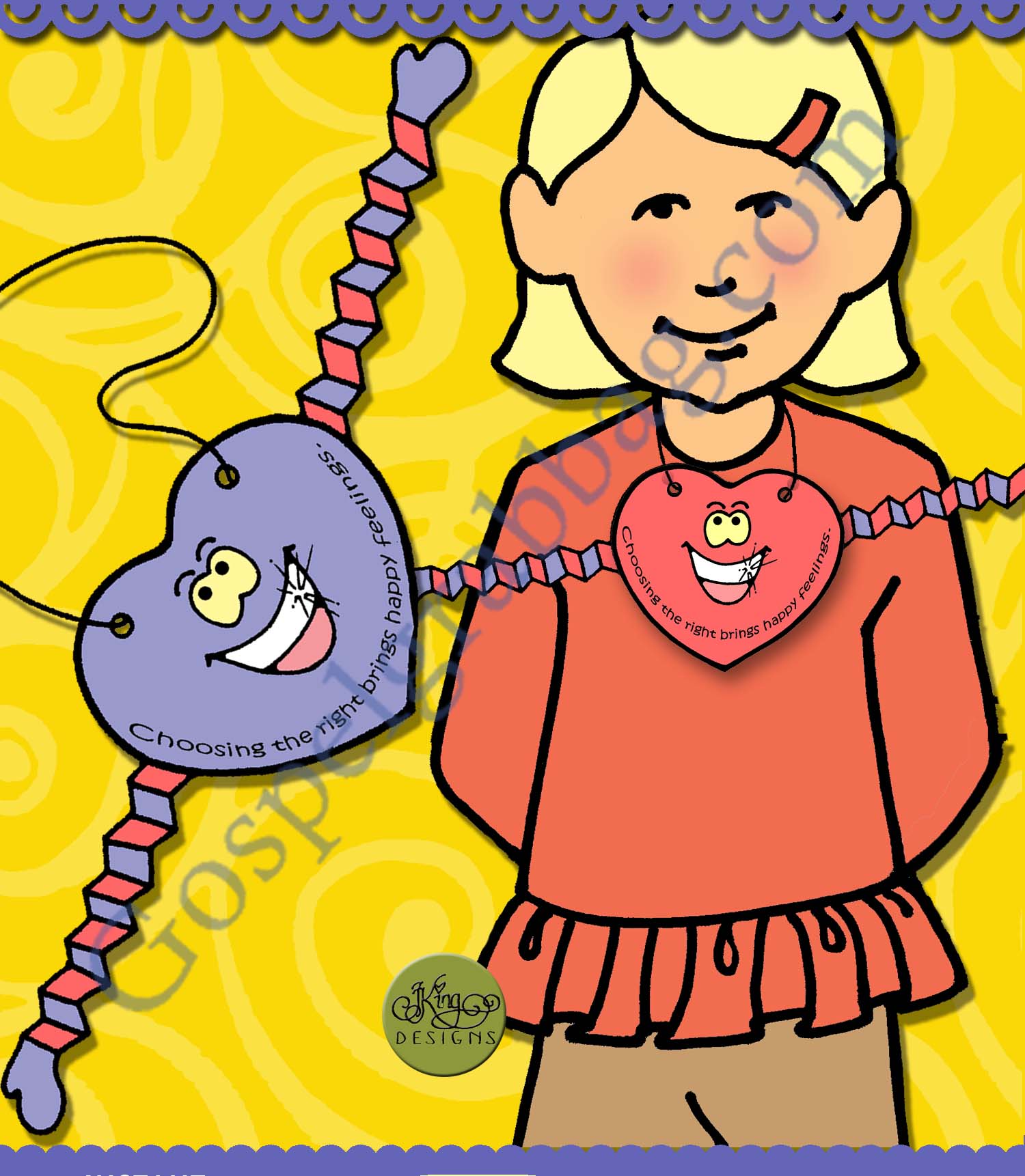 CHOOSING THE RIGHT Brings Happy Feelings happy heart medallion ACTIVITY