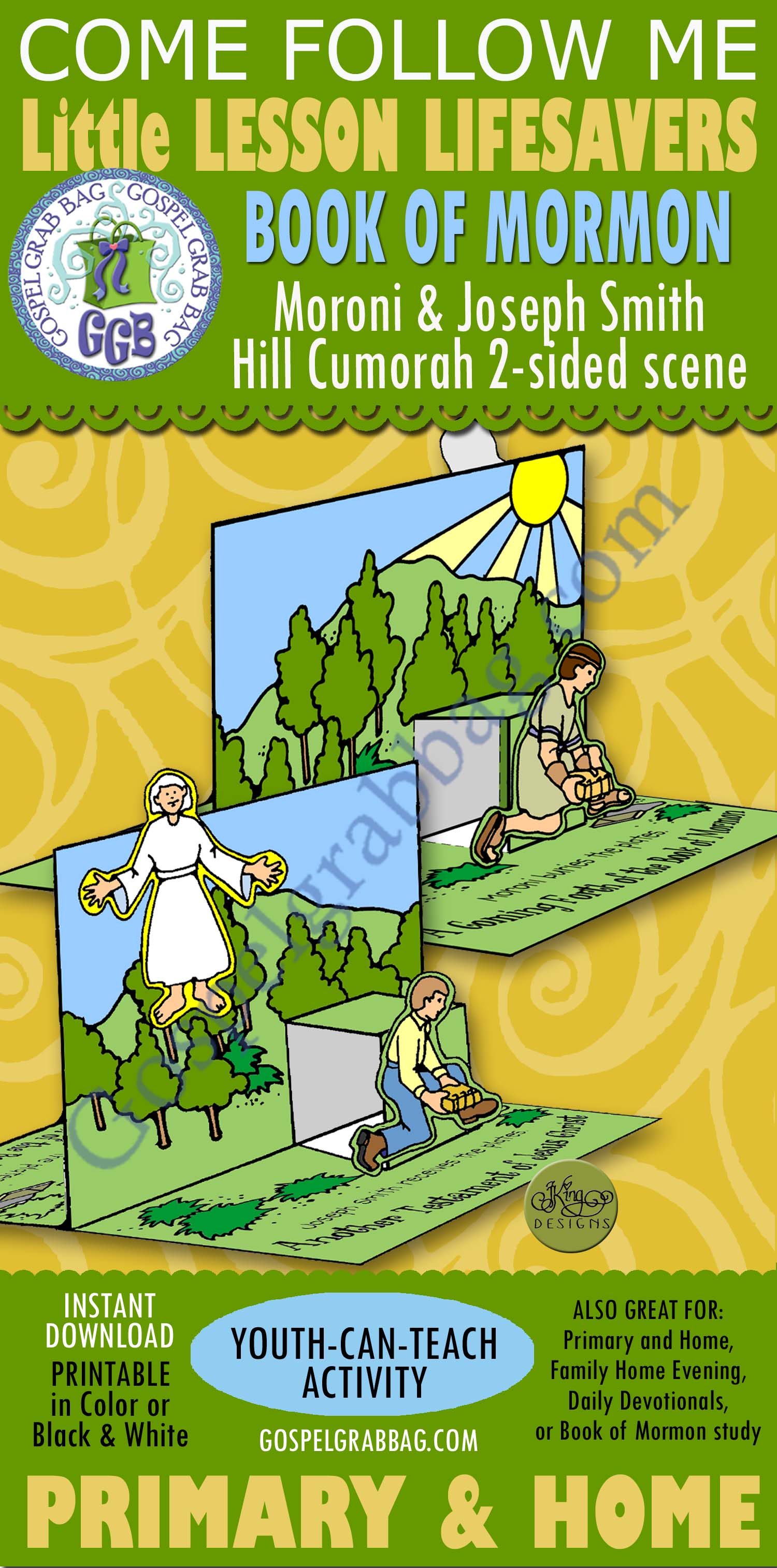 LESSON LIFESAVER Activity Moroni and Joseph Smith – Hill Cumorah (pop-up scene)