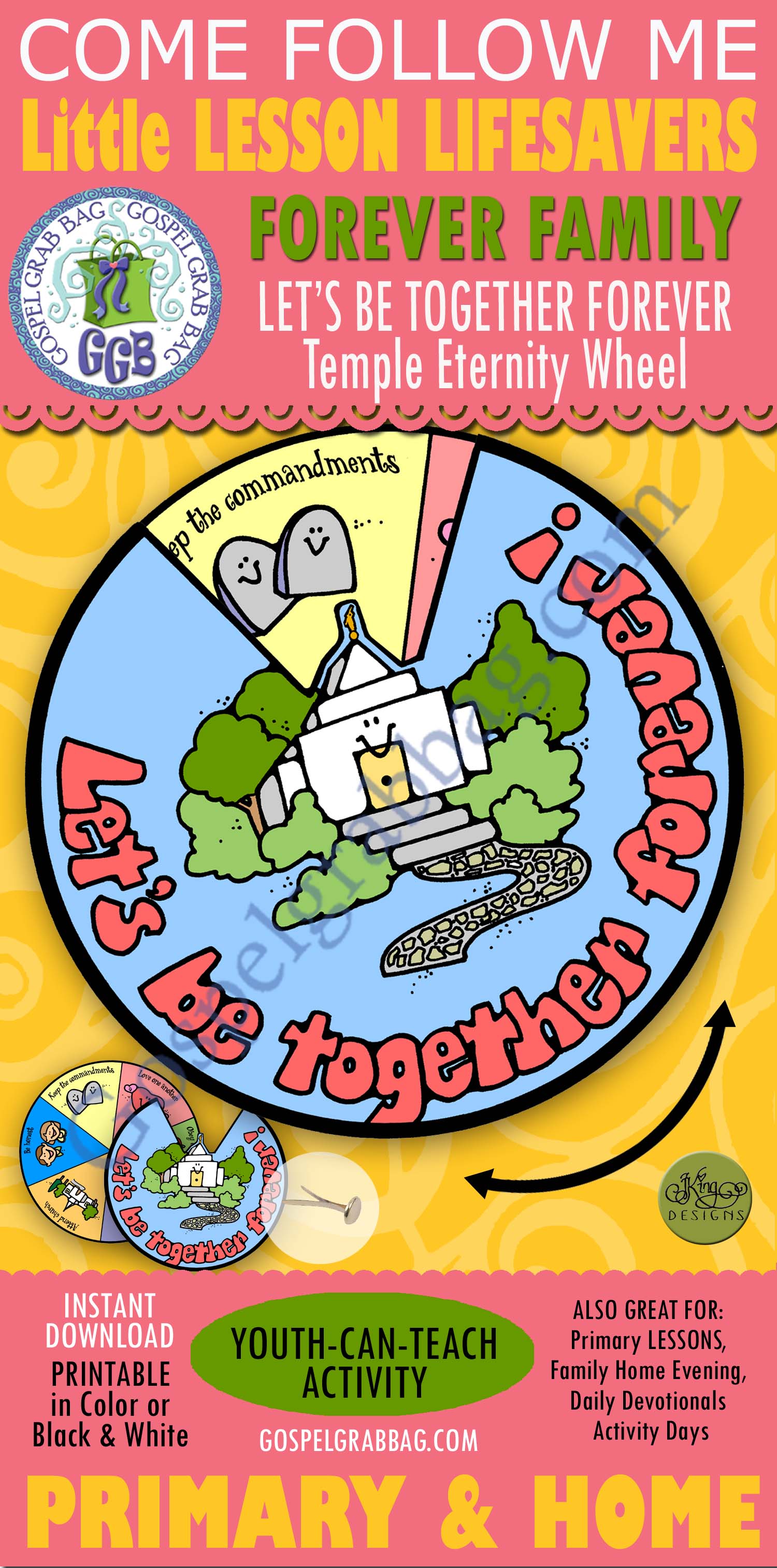 $1.75 Little LESSON LIFESAVER Activity for Come Follow Me PRIMARY and HOME – Family Home Evening