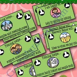 Little LESSON LIFESAVER Activity Tithing Bills Match Game
