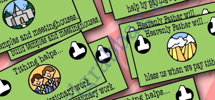 Little LESSON LIFESAVER Activity Tithing Bills Match Game