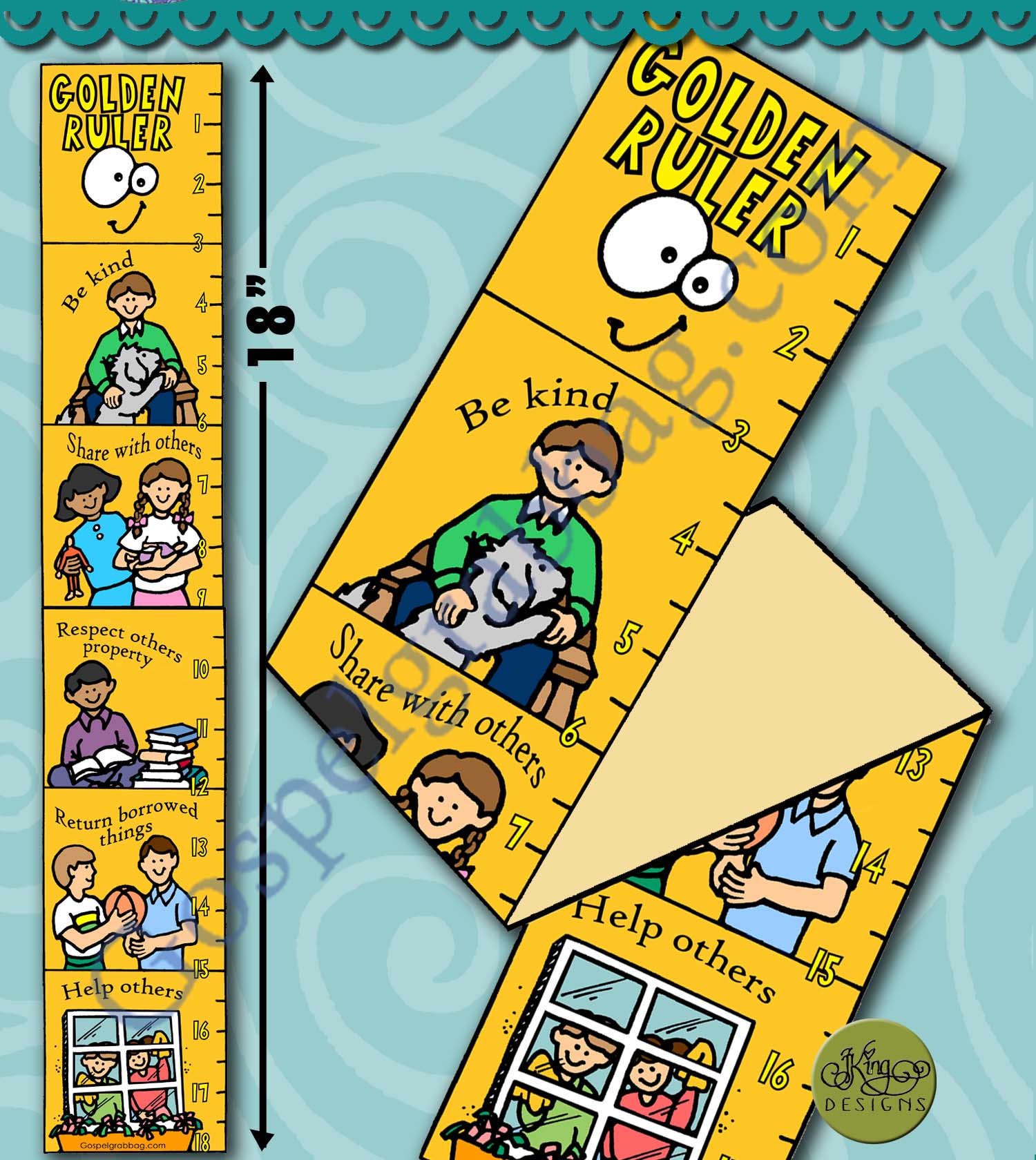 GOLDEN RULER Activity Ages 4-7 For Primary and Sunday School CHURCH & HOME