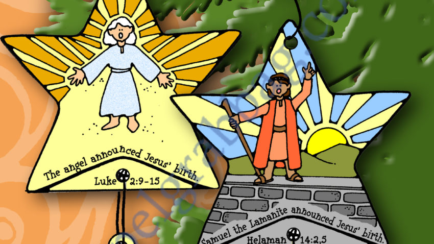 Prophet Samuel the Lamanite announces the birth of baby Jesus (mobile ornament)