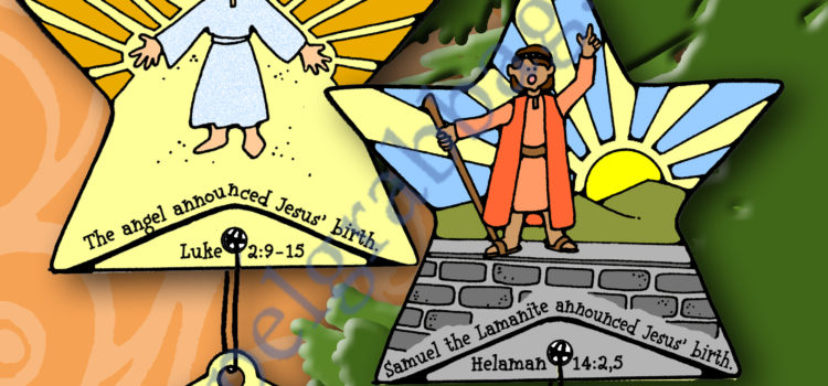 Prophet Samuel the Lamanite announces the birth of baby Jesus (mobile ornament)