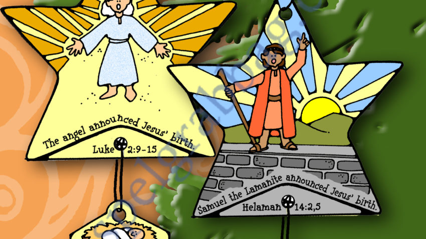 Prophet Samuel the Lamanite announces the birth of baby Jesus (mobile ornament)