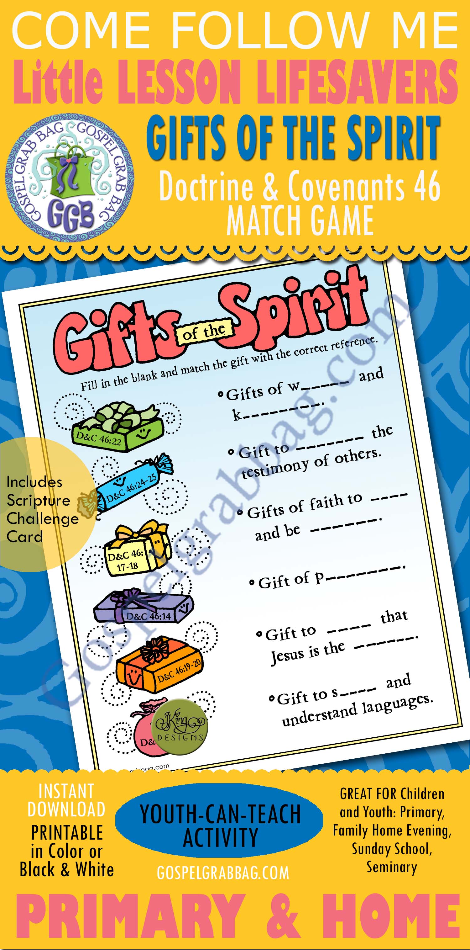 Gifts of the Spirit D&C 46 (Match Puzzle)