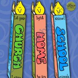 Let Your Light Shine example candle mobile