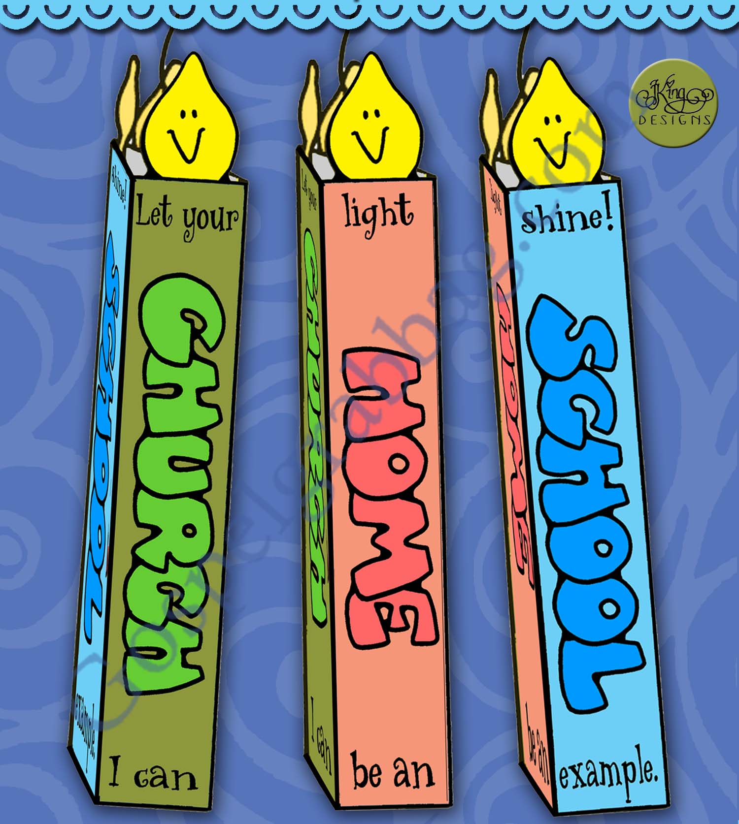 Let Your Light Shine example candle mobile