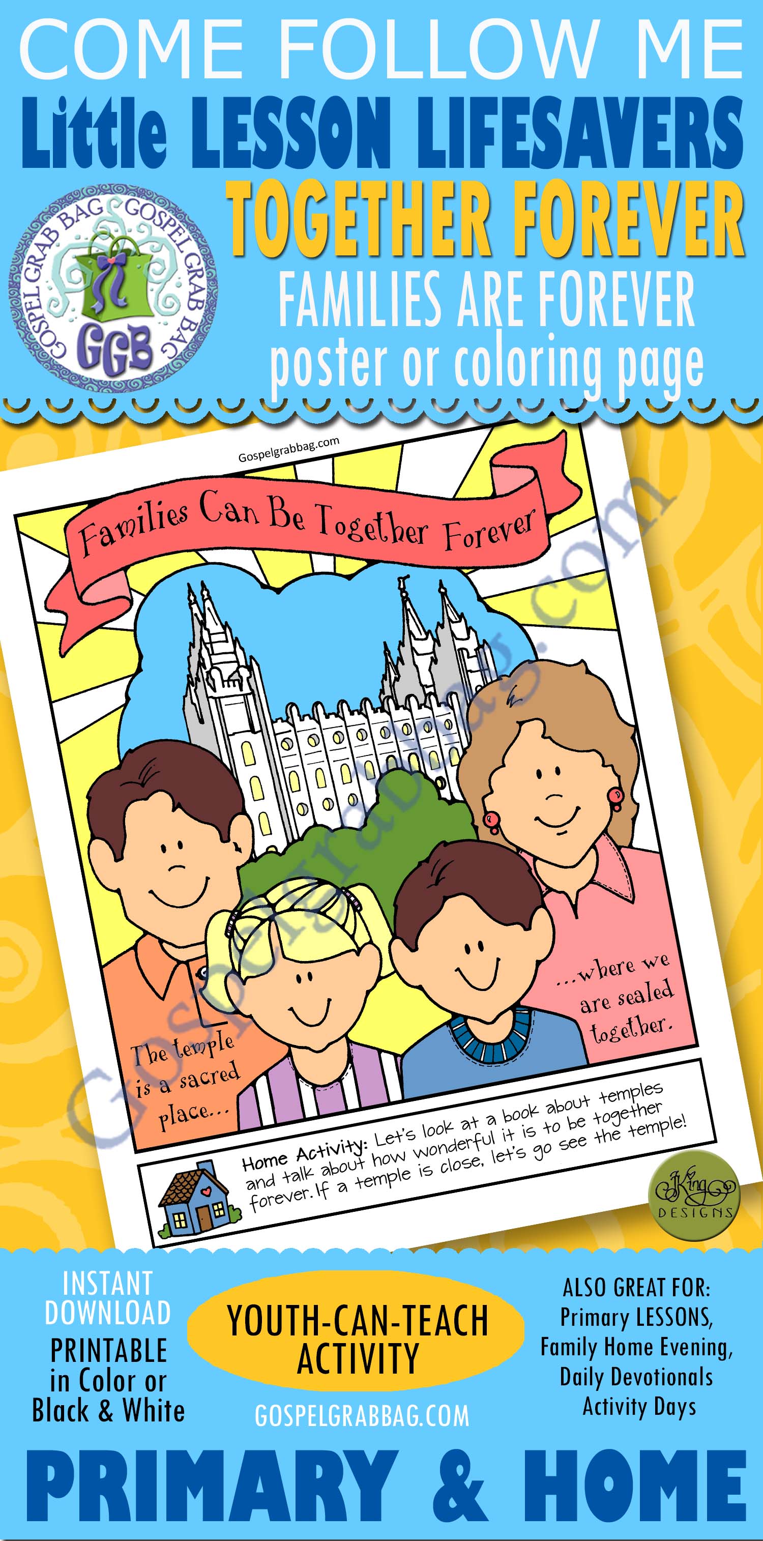 $1.50 Little LESSON LIFESAVER Activity for Come Follow Me – Primary and Home (family home evening), Nursery Lesson 12 "Behold You're Little Ones" LDS, Christian, Bible Study