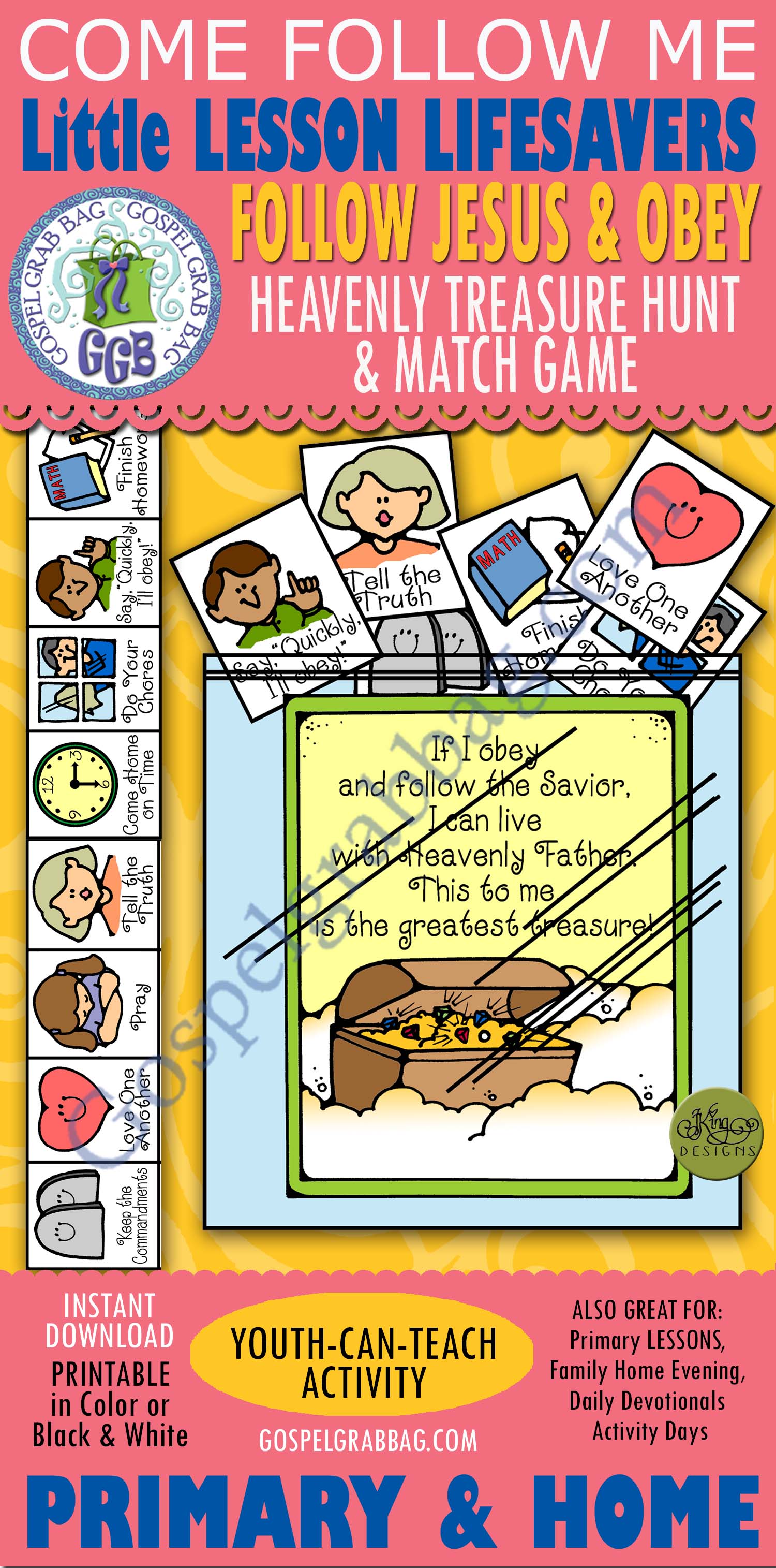Follow Jesus HEAVENLY TREASURE HUNT & MATCH GAME