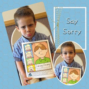 Say Sorry: craft activity, "Behold Your Little Ones" Lesson 16, Say Sorry, gospelgrabbag.com