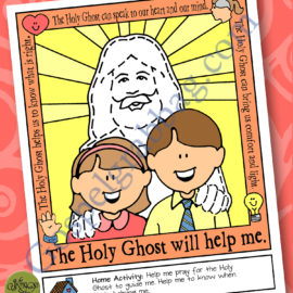 Little LESSON LIFESAVER The Holy Ghost Helps Me Poster or Coloring Page