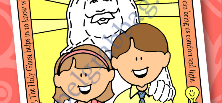 Little LESSON LIFESAVER The Holy Ghost Helps Me Poster or Coloring Page