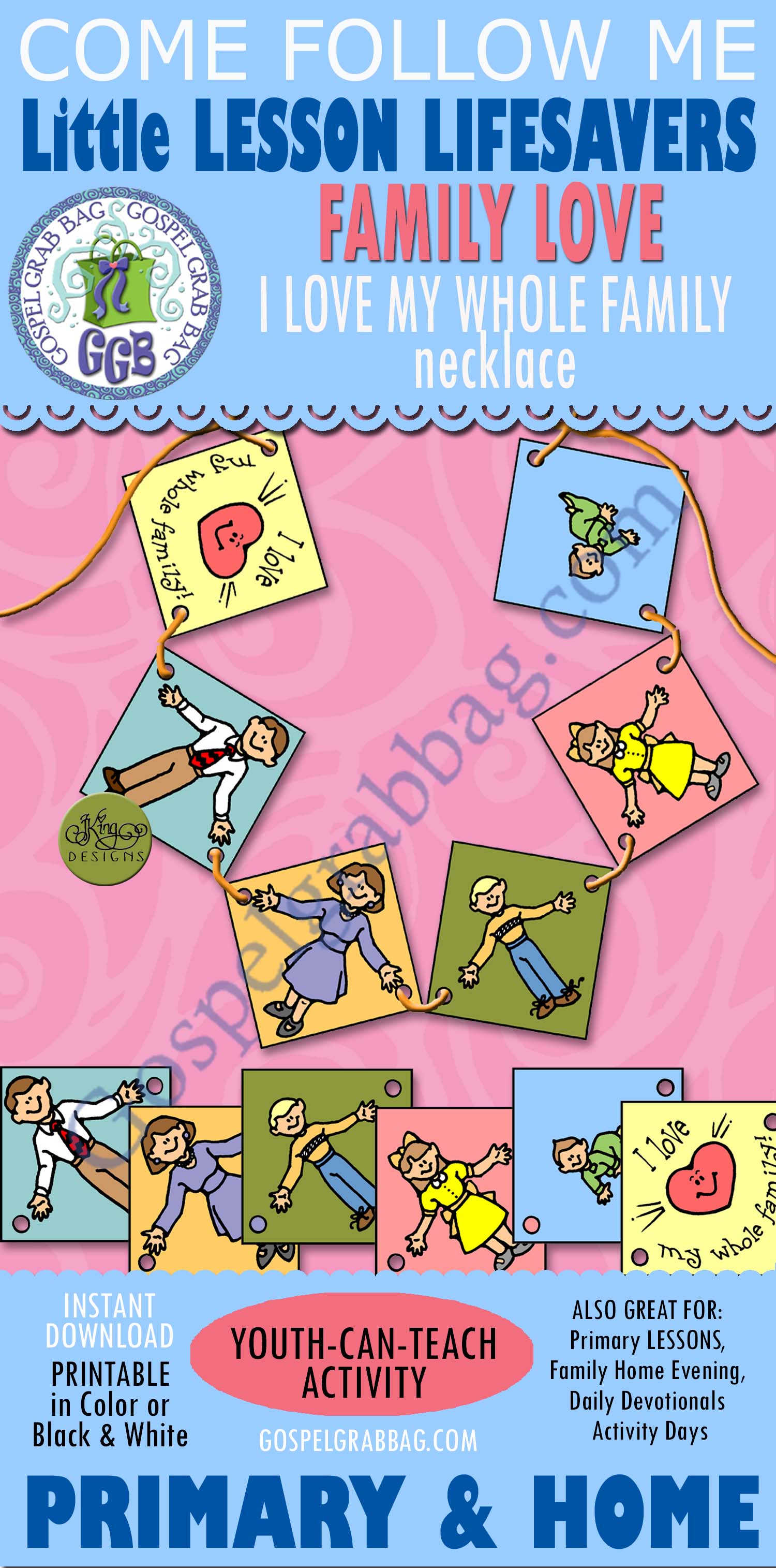 $1.50 Little LESSON LIFESAVER Activity for Come Follow Me – Primary and Home (family home evening), LDS, Christian, Bible Study