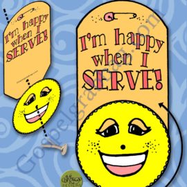 I'm Happy When I Serve! smile badge