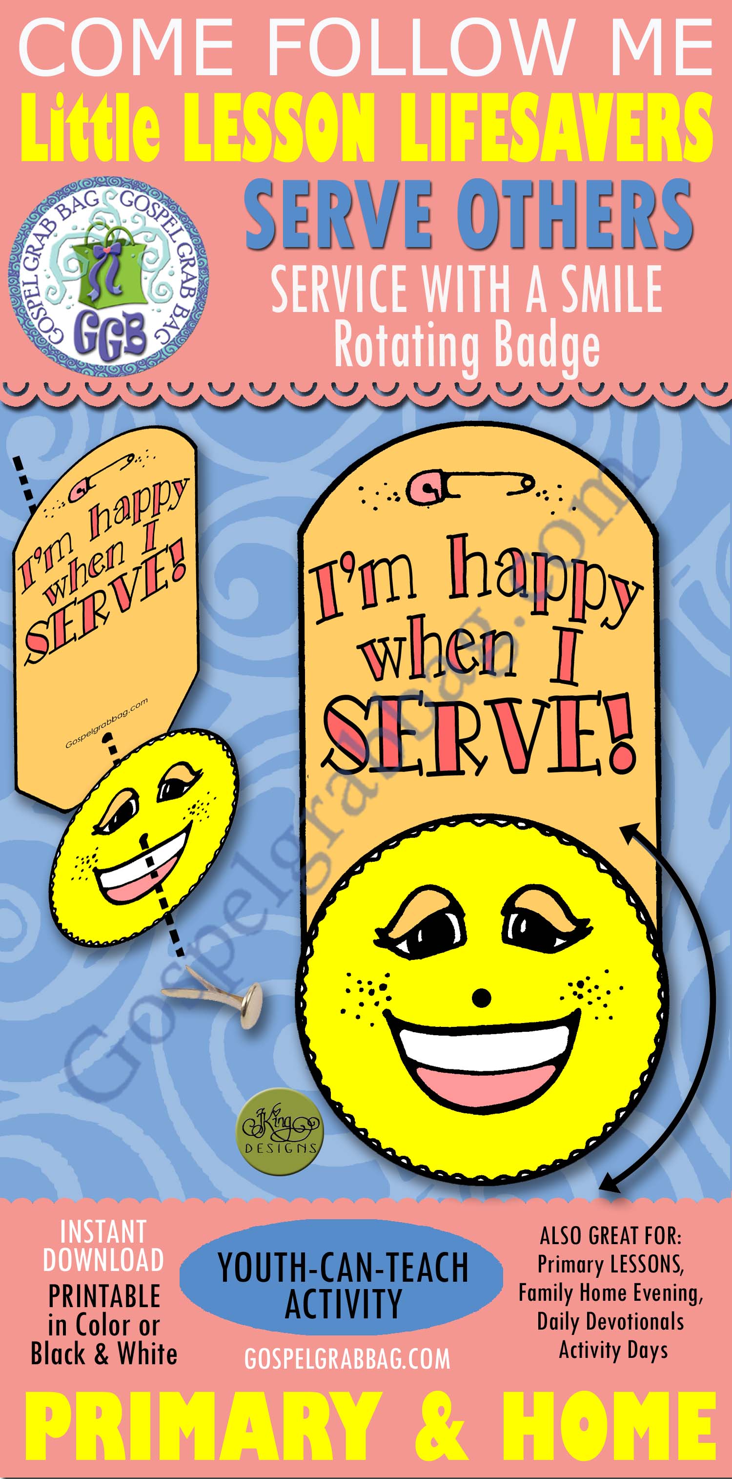 $1.50 Little LESSON LIFESAVER Activity for Come Follow Me – Primary and Home (family home evening), LDS, Christian, Bible Study
