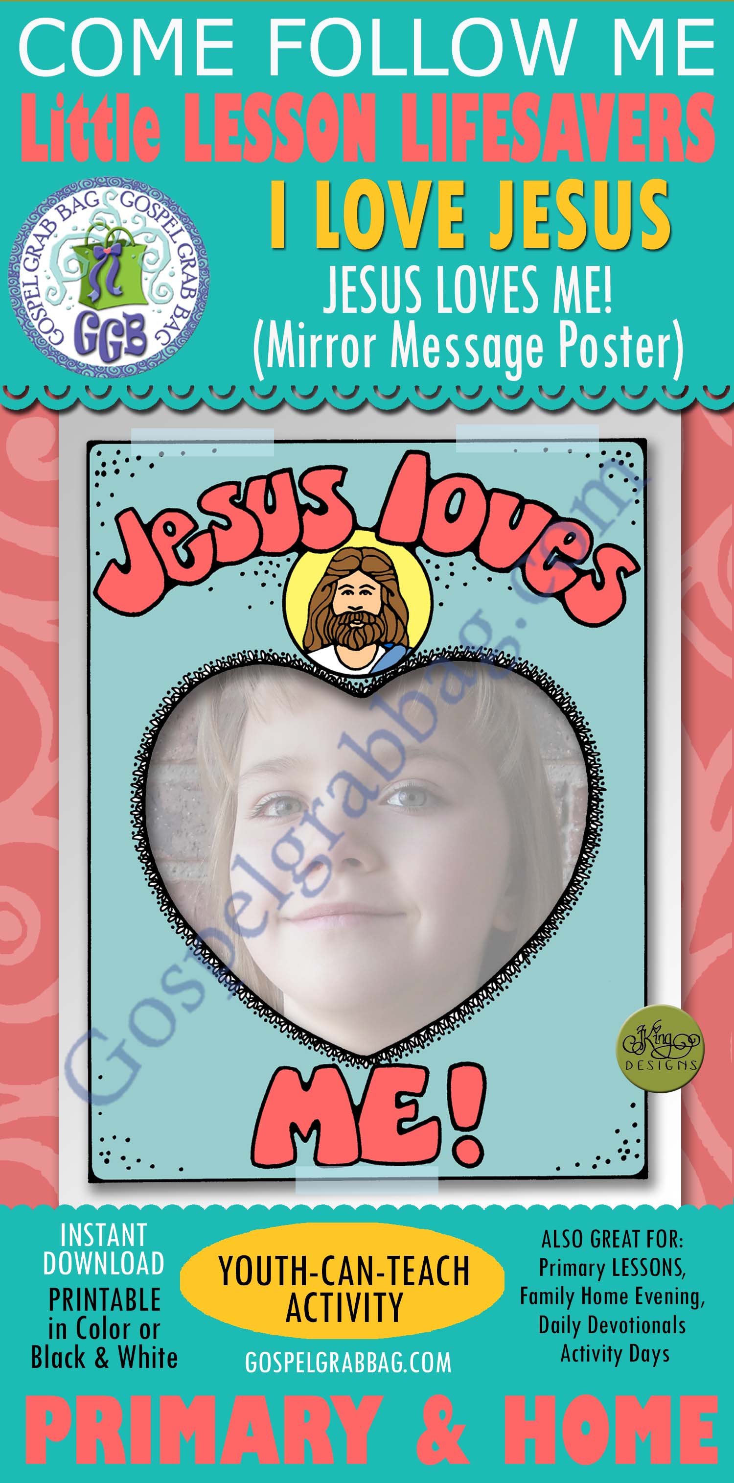 Jesus Loves Me! mirror message poster