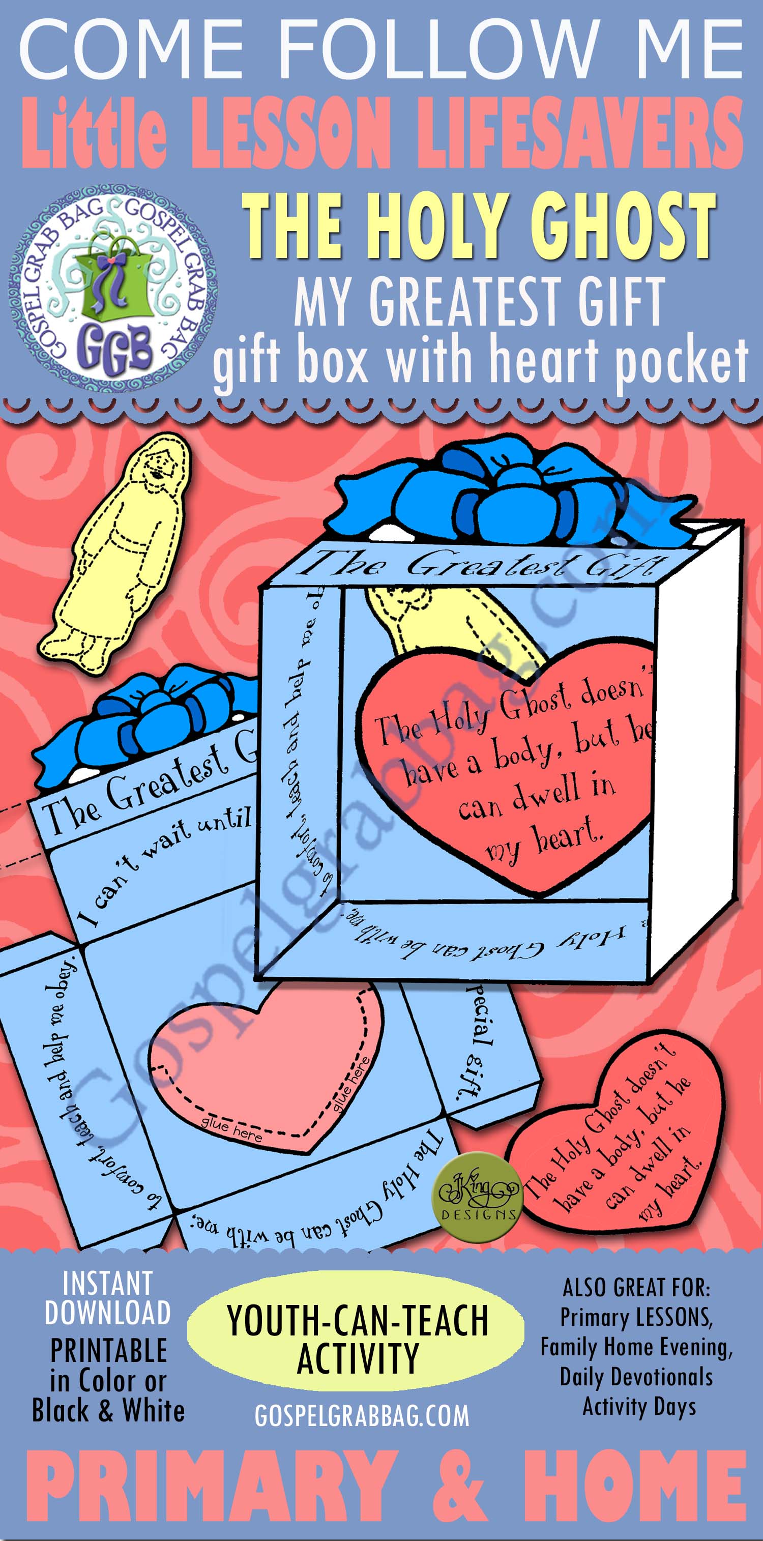 $1.50 Little LESSON LIFESAVER Activity for Come Follow Me – Primary and Home (family home evening), LDS, Christian, Bible Study
