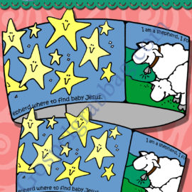 $1.50 Tell story of Birth of Jesus with turn-around shepherd and angel headband - Come Follow Me, Primary, Family Home Evening