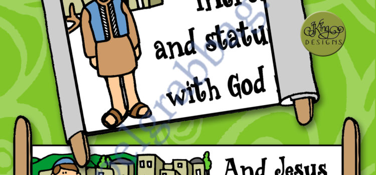 Follow the Example of Jesus Scripture Scroll – Luke 2:52