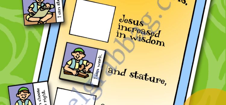 I can grow like Jesus. Luke 2 :52 bitesize memorize and sticker poster