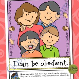 I can be obedient POSTER or COLORING PAGE