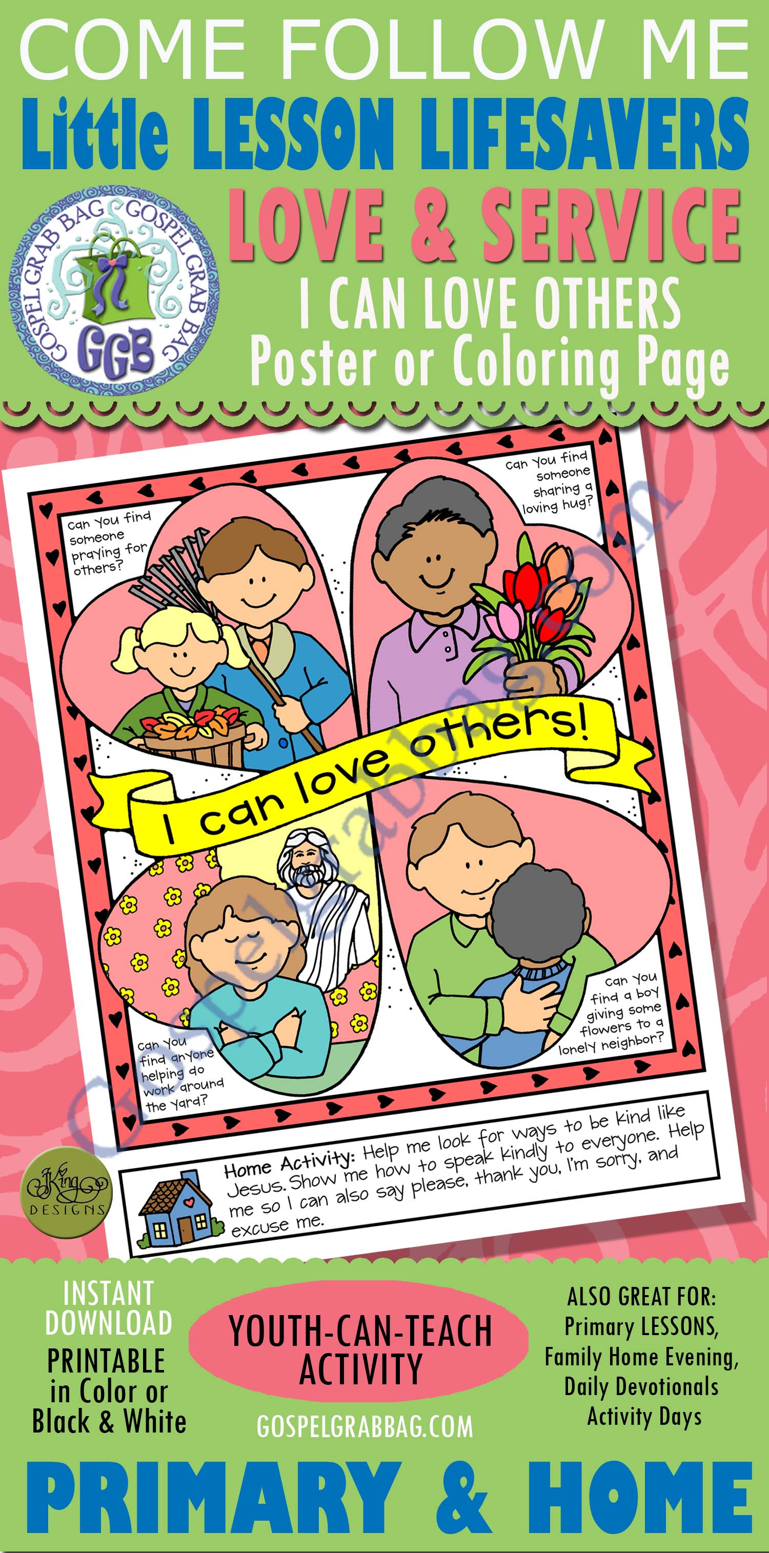$1.50 Little LESSON LIFESAVER Activity for Come Follow Me (Primary and Home), family home evening, Nursery, Bible Study