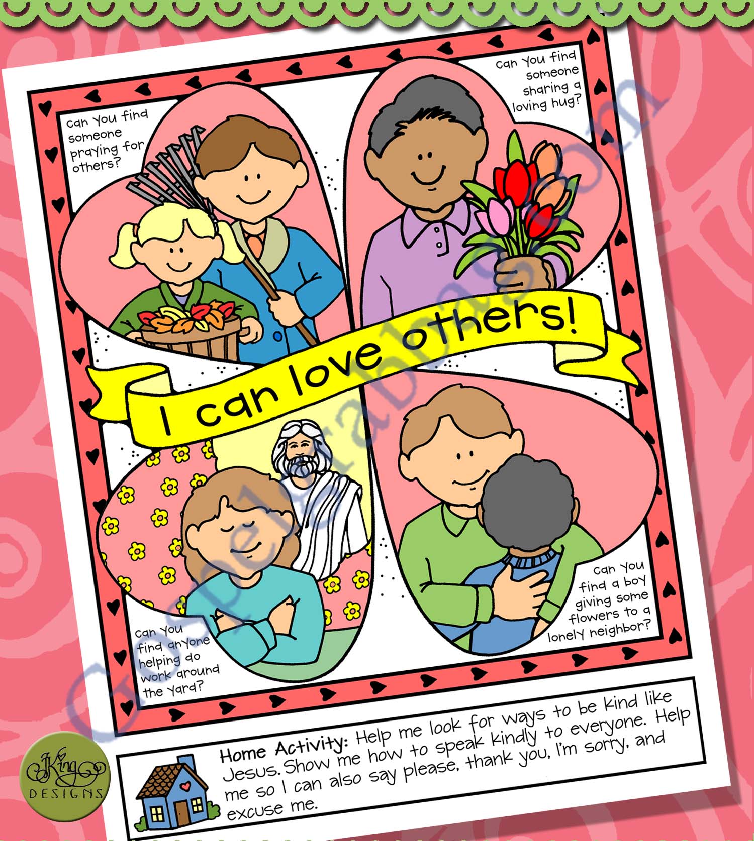 $1.50 Little LESSON LIFESAVER for Nursery Lesson 18 "I Will Love Others" Behold Your Little Ones, and Come Follow Me