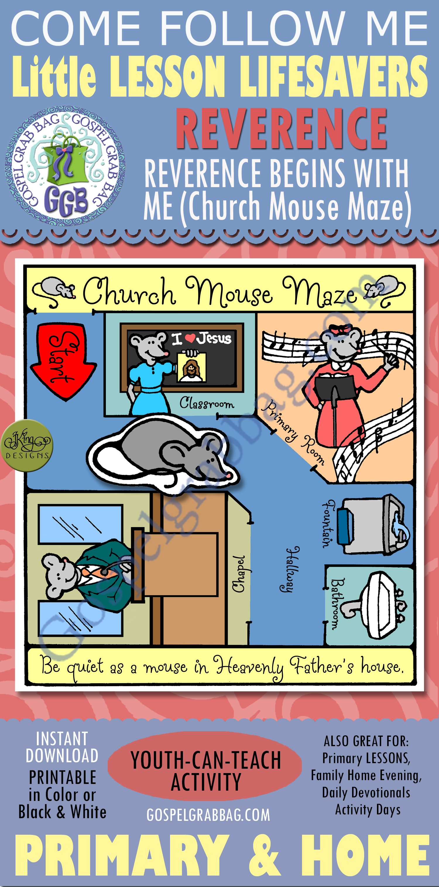 $1.50 Little LESSON LIFESAVER Activity for Come Follow Me – Primary and Home (family home evening), LDS, Christian, Bible Study