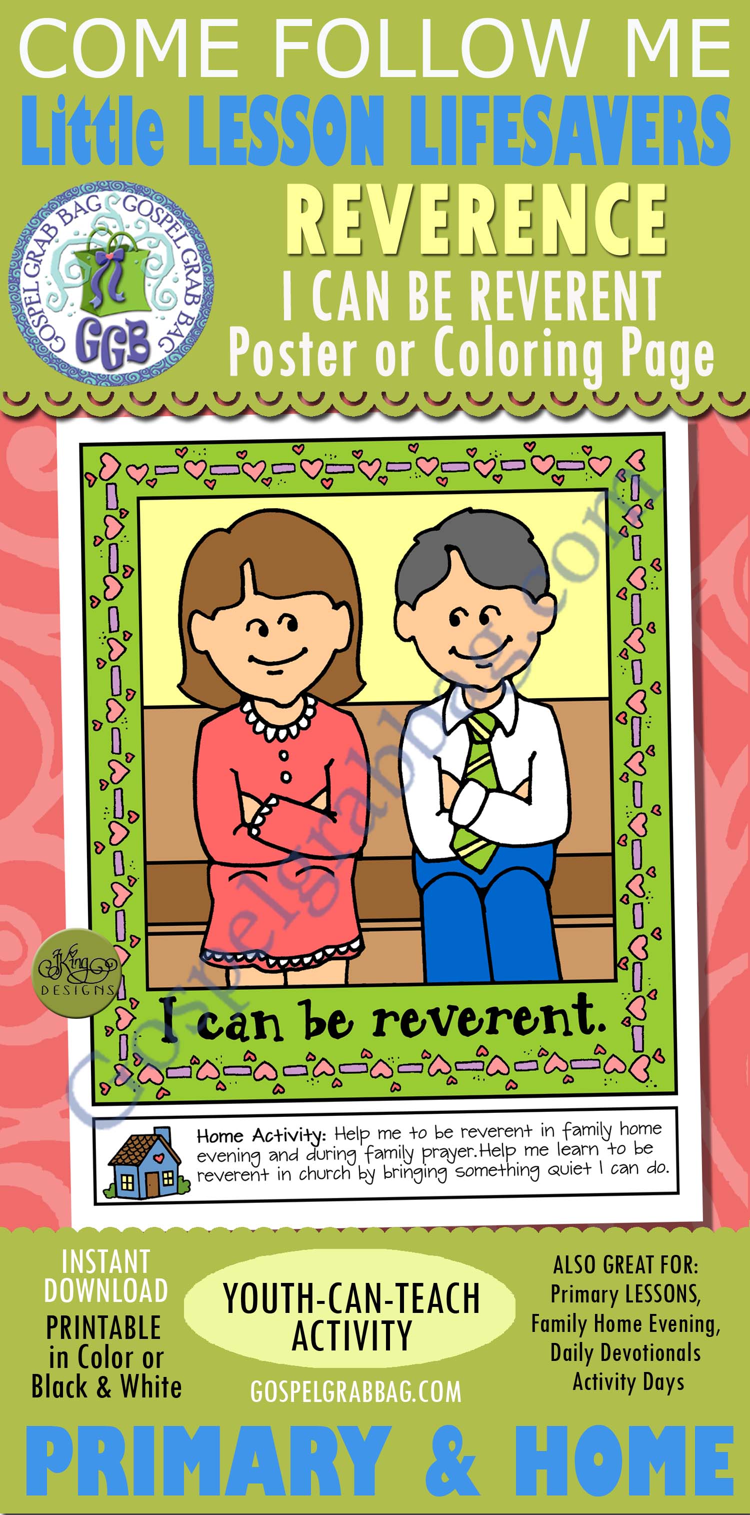 $1.50 Little LESSON LIFESAVER Activity for Come Follow Me – Primary and Home (family home evening), LDS, Christian, Bible Study