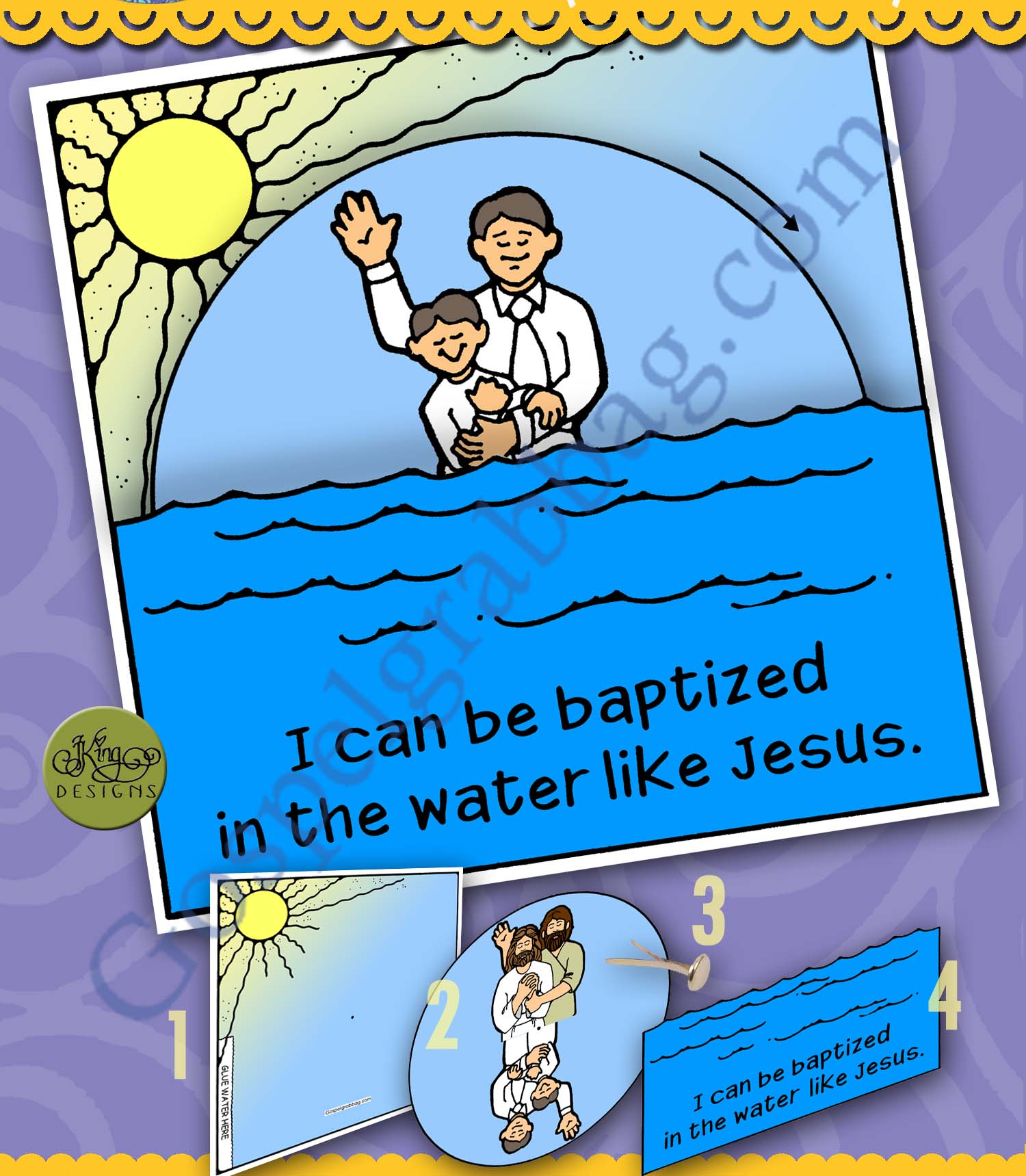 I Can Be Baptized in Water like Jesus – Baptism Water Wheel