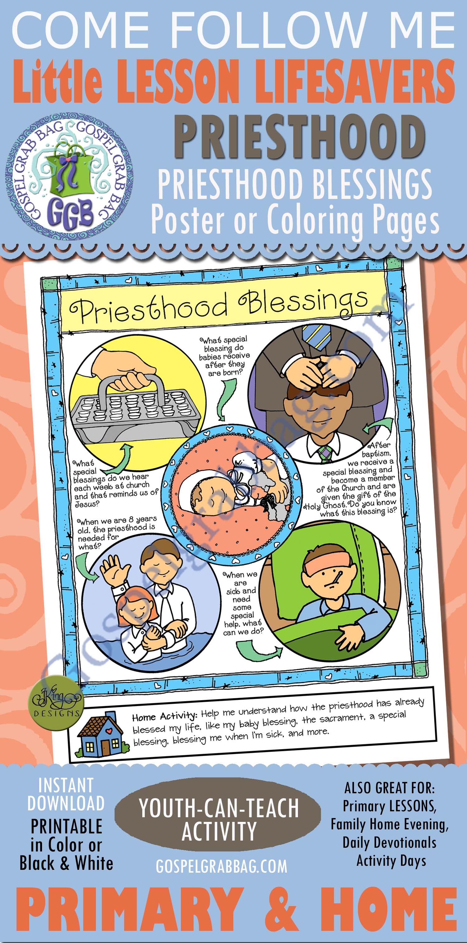 $1.50 Little LESSON LIFESAVER Activity for Come Follow Me – Primary and Home (family home evening), LDS, Christian, Bible Study