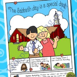 The Sabbath day is a special day! poster or coloring page