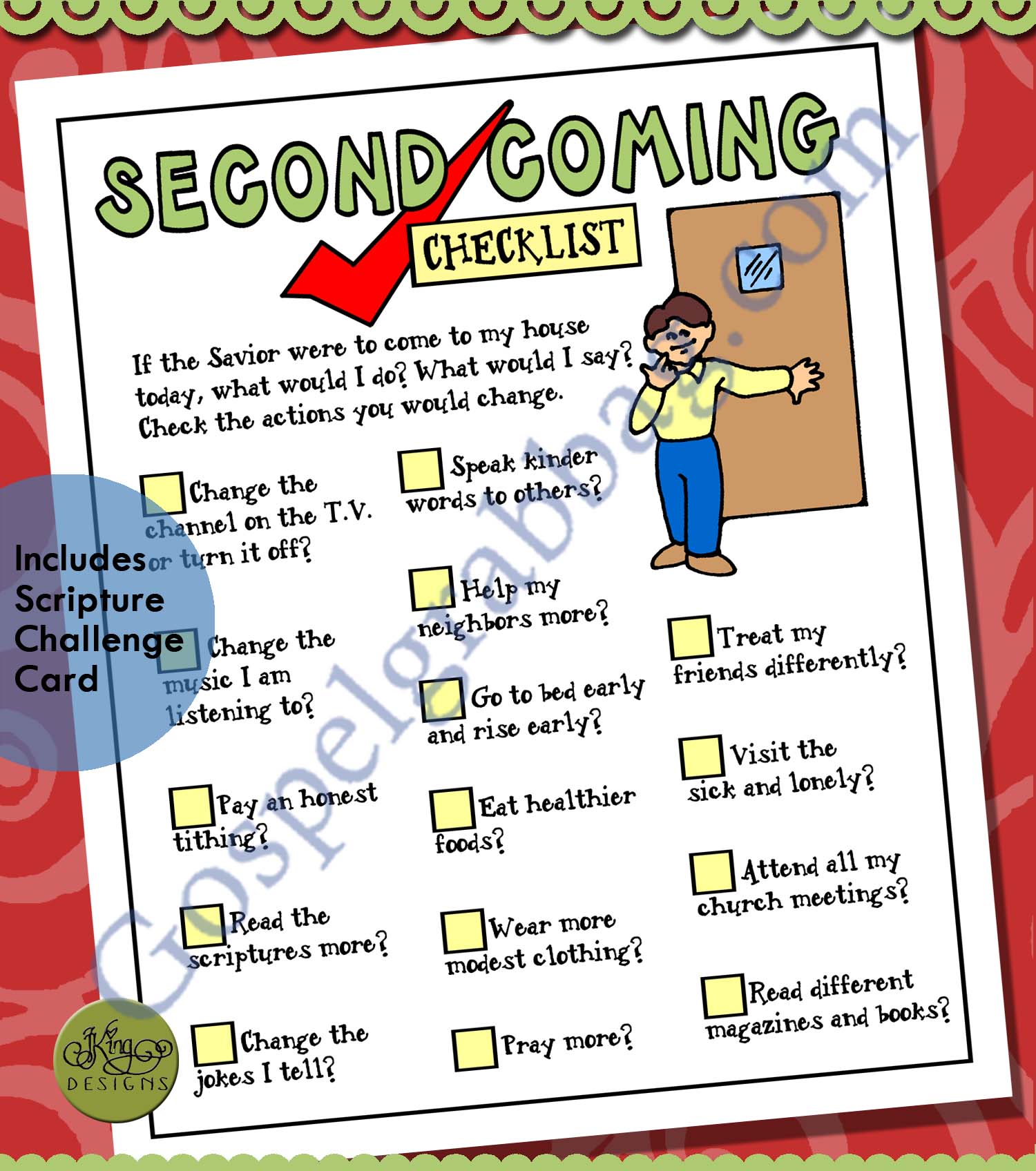 Second Coming checklist ACTIVITY Ages 8-11