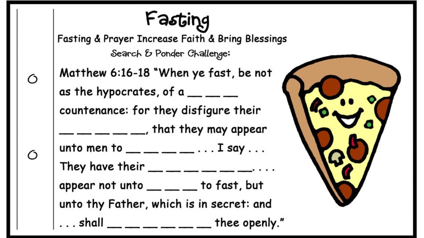 $1.75 INCLUDED in "Fasting and Prayer Blessings puzzle" Activity - For Come Follow Me Primary and Home lessons, family home evening
