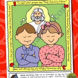 PRAYER STEPS poster or color page